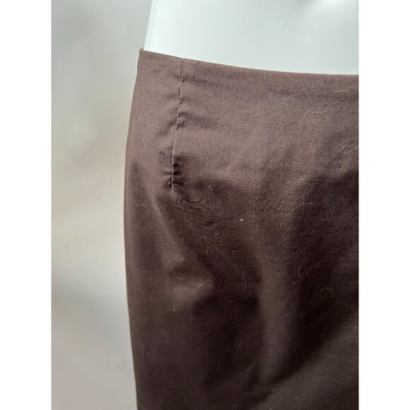 Gap Stretch Chocolate Brown Pencil Skirt With Back Zipper Closure - Picture 5 of 14